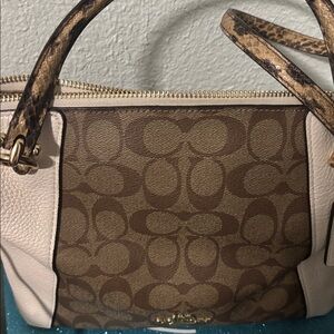 Coach Tan and Brown Signature Tote